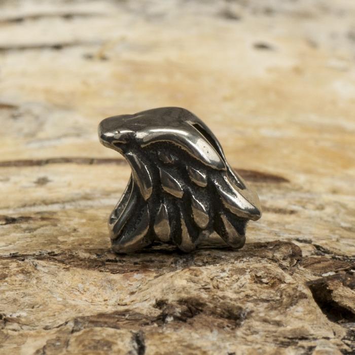 Ormlänkspärla Örn 8x10x8 mm, Antiksilver (st)