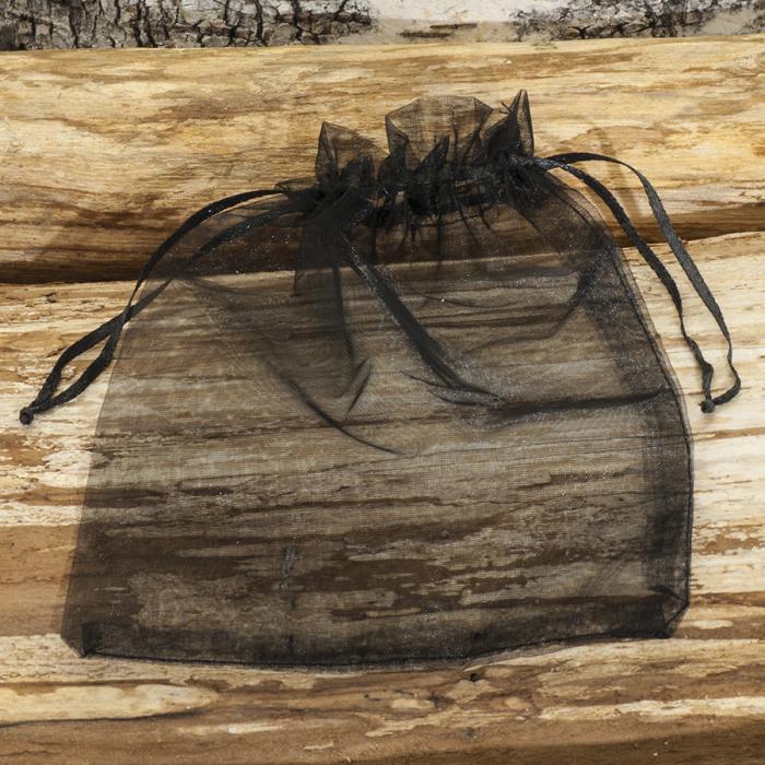 Tygpåse organza 15x20 cm, Svart (st)