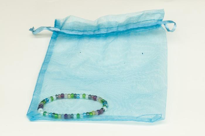 Tygpåse organza 15x20 cm, Turkos (st)
