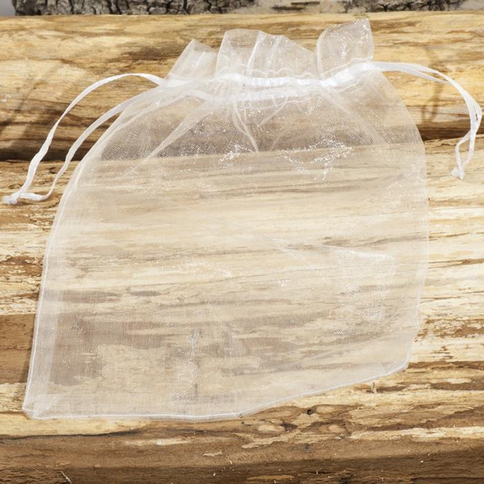 Tygpåse organza 15x20 cm, Vit (st)
