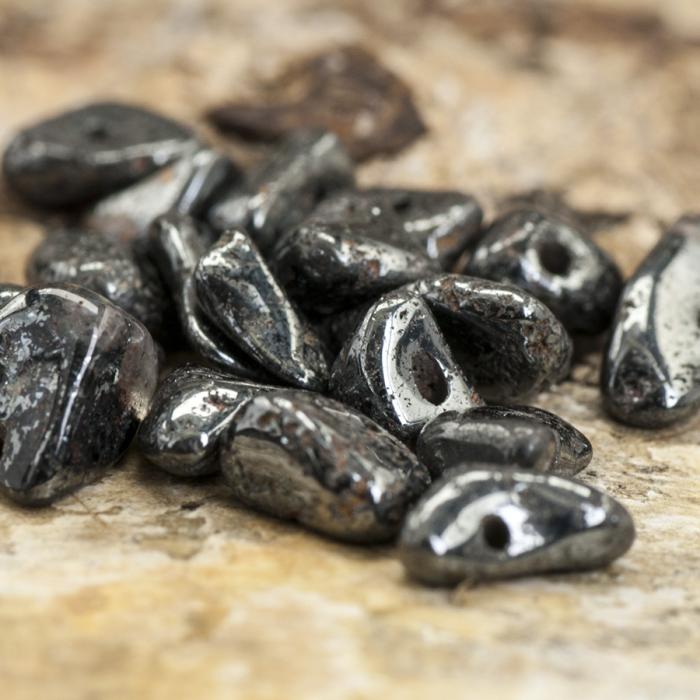 Hematit Chip 2-4 x 4-10 mm, Grå (6g)