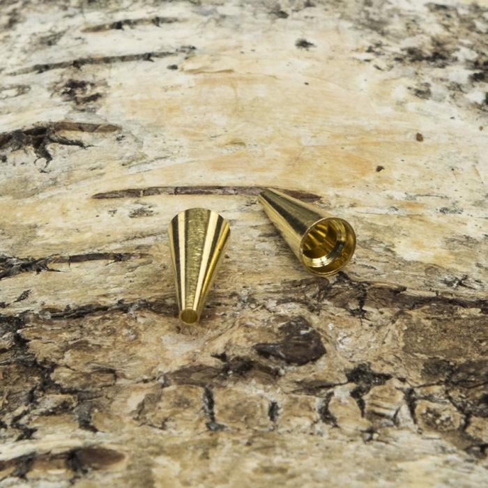 Pärlhållare Kon 5,5x12 mm, Guldfärg (10st)
