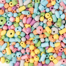 Träpärlor 8-25 mm, Pastell (1 kg)