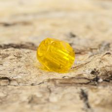 Glaspärla facetterad 3,5x4 mm, Gul (30st)