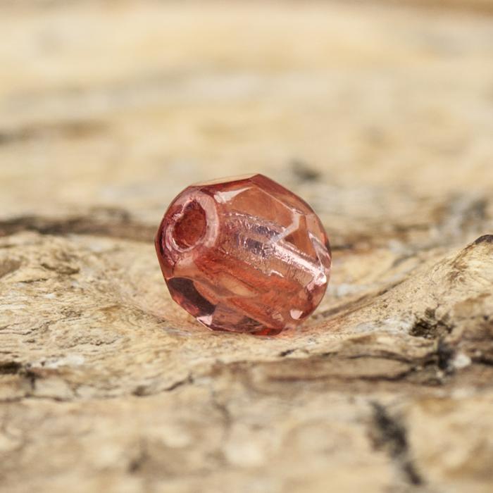 Glaspärla facetterad 3,5x4 mm, Bordeaux (30st)