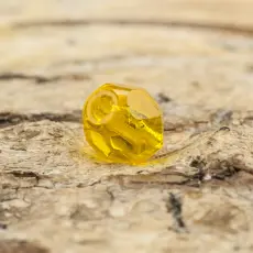 Glaspärla facetterad 4,5x5 mm, Gul (25st)