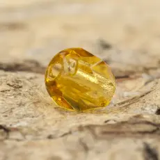 Glaspärla facetterad 3,5x4 mm, Honungsgul (30st)