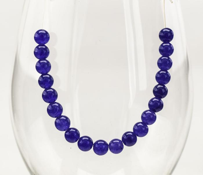 Pärla Malaysia jade 6 mm, Mörklila (10st)