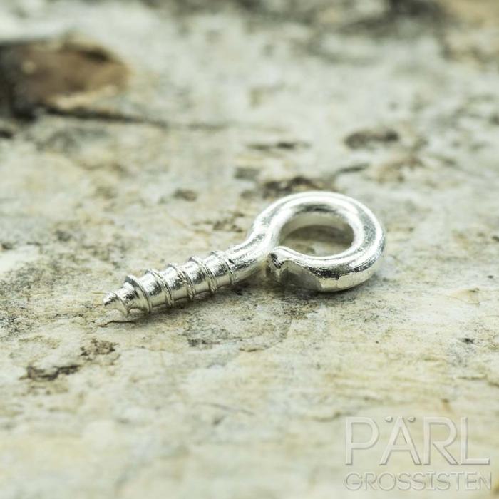 Skruvögla 8x4 mm, Silverfärg (50st)
