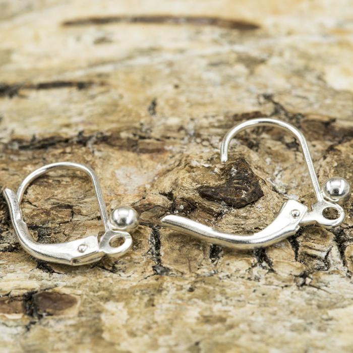 Öronkrok Brisyr 14 mm, Silverfärg (6st)