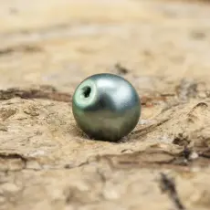 Vaxad glaspärla matt 4 mm, Grågrön (60st)