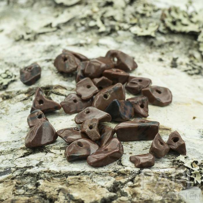 Tigeröga chip 3-5 mm, Röd (40st)