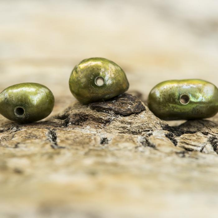 Sötvattenspärla 6 mm, Lime (20st)