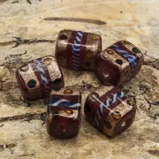 Glaspärla Special 11x14 mm, Multifärg (5st)