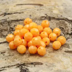 Akrylpärla facetterad opak 6 mm, Orange (50st)