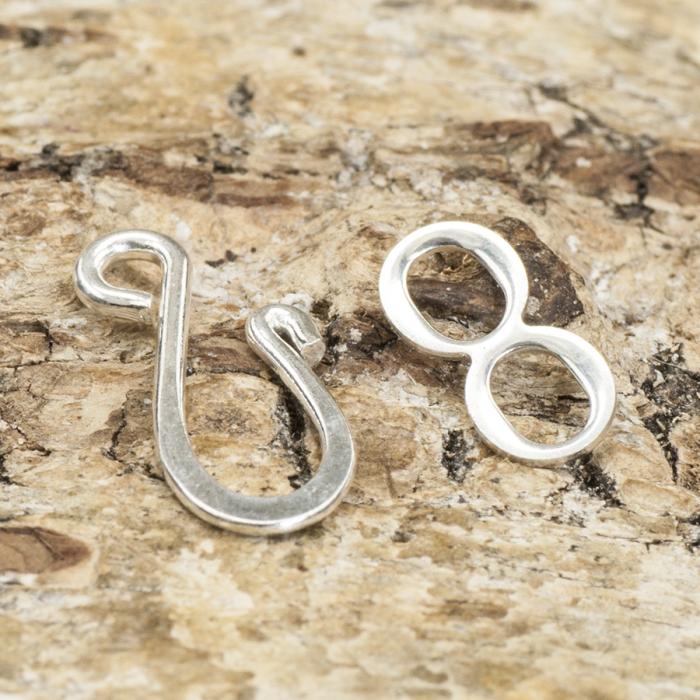Kroklås 6x16 mm & ögla, Silverfärg (5st)