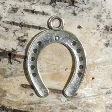 Hänge Hästsko 30x22 mm, Silverfärg (5st)