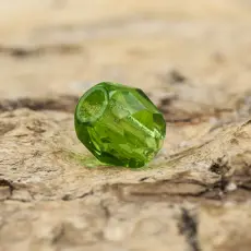 Glaspärla facetterad 3,5x4 mm, Grön (30st)