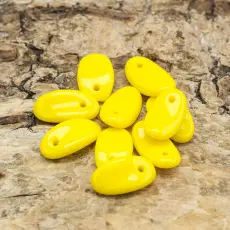 Glaslöv 5,5x10 mm, Gul (10st)