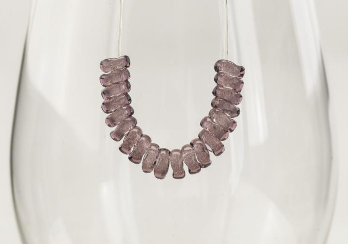 Glaspärla Ring 7 mm, Lila (20st)
