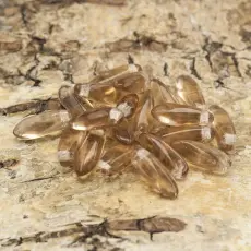 Hänge droppe glas 3,5x10 mm, Gammelrosa (20st)