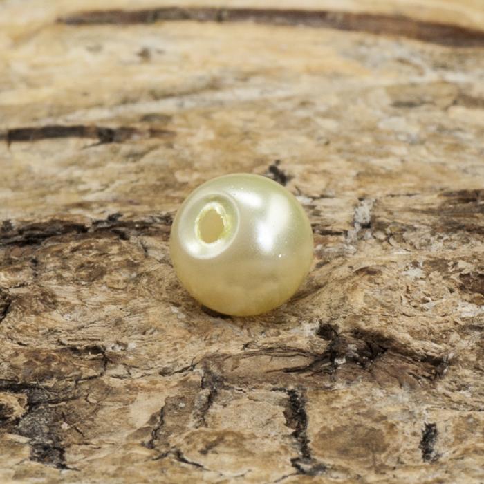 Vaxad glaspärla 6 mm, Ljusgrön (40st)
