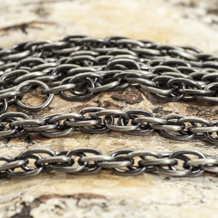 Smyckekedja 7,5x5 mm, Svart (1 m)