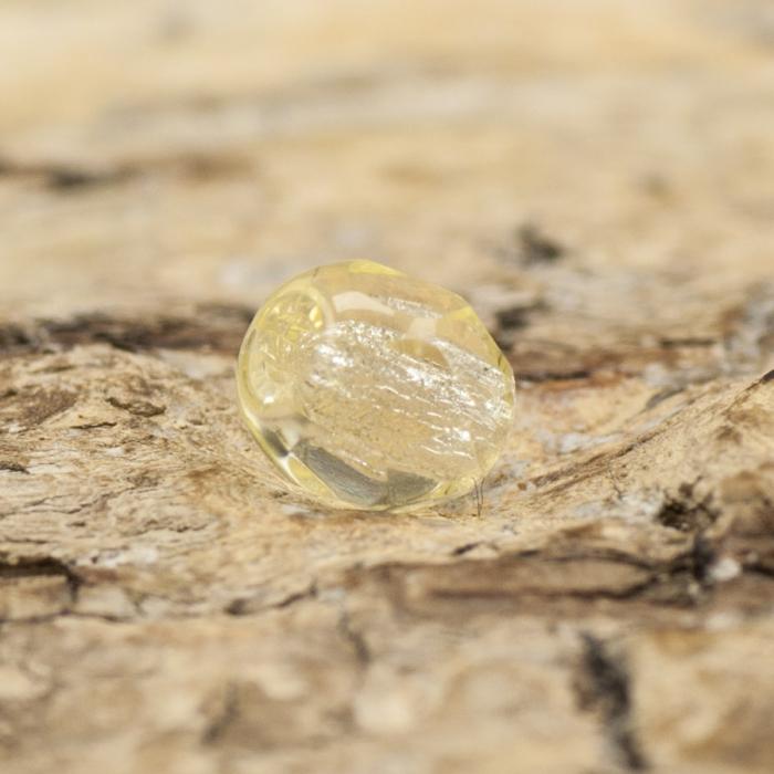 Glaspärla facetterad 3,5x4 mm, Ljusgul (30st)
