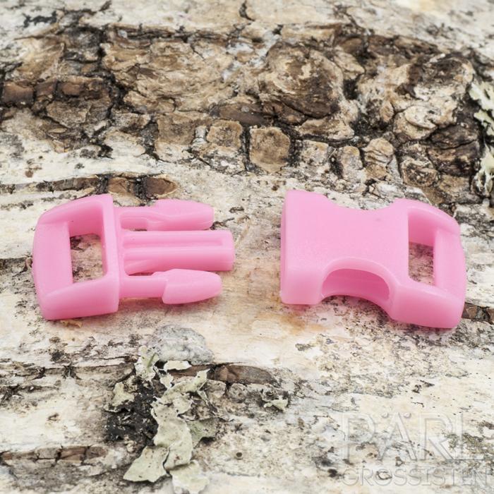 Lås Survival plast 29x15 mm, Rosa (5st)