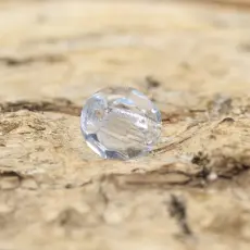 Glaspärla facetterad 3,5x4 mm, Isblå (30st)