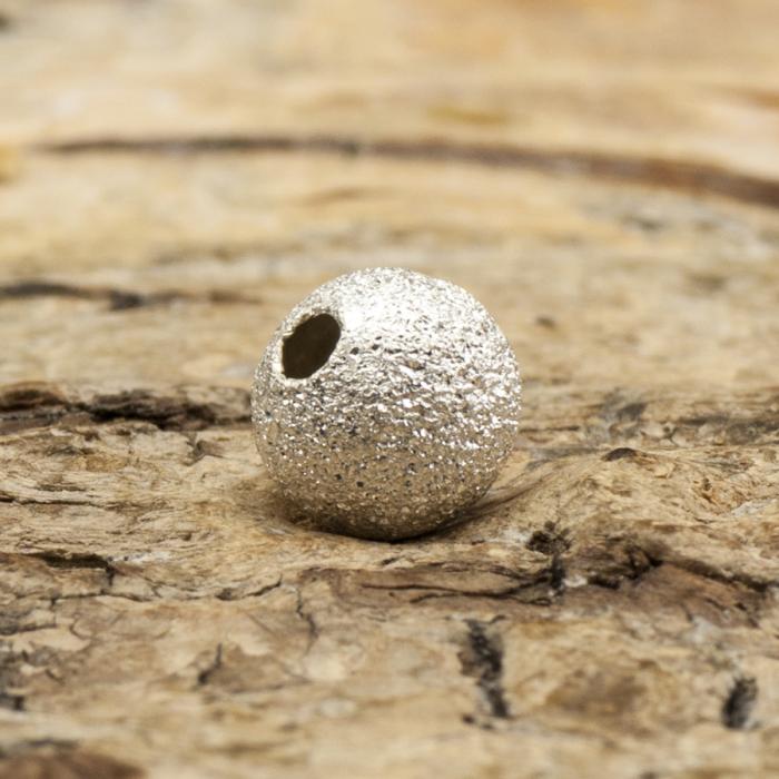 Stardustpärla metall 6 mm, Silverfärg (15st)