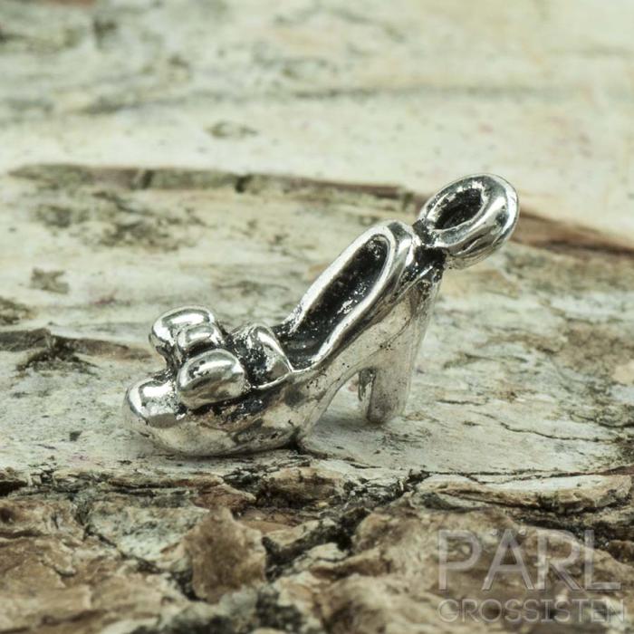 Berlock Sko 14x4x6 mm, Antiksilver (10st)