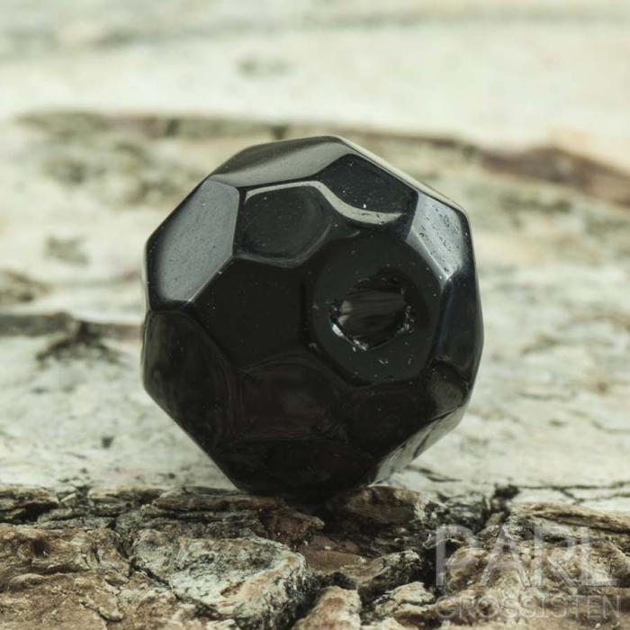 Glaspärla facetterad kula 10 mm, Svart (10st)