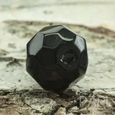 Glaspärla facetterad kula 10 mm, Svart (10st)