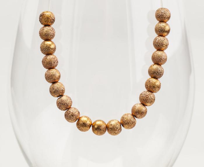 Akrylpärla Stardust 6 mm, Bronsfärg (20st)