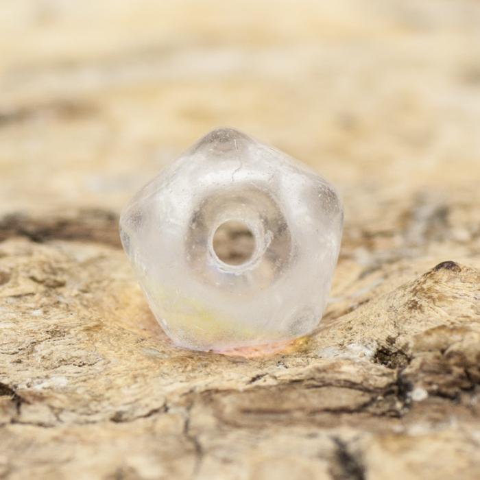 Glaspärla Pentagon 5,5x5 mm, Klar AB (20st)