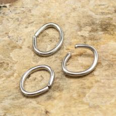 Ring oval öppningsbar i Rostfritt stål 4,5x6 mm (30st)