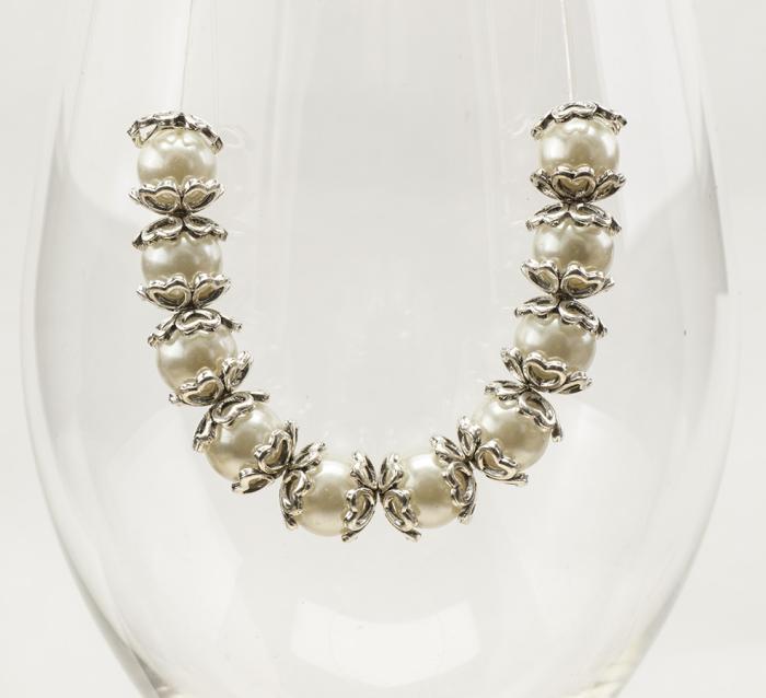 Pärlhållare Hjärtan 10 mm, Antiksilver (20st)