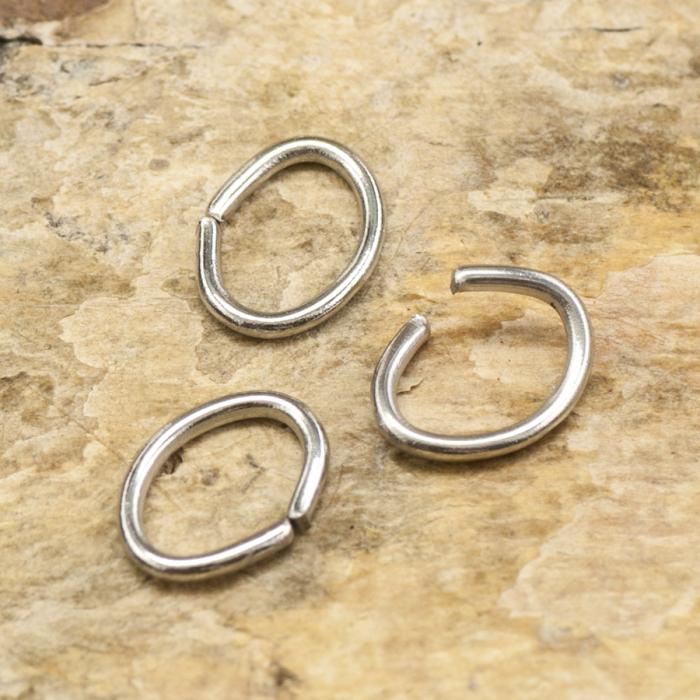 Ring oval öppningsbar i Rostfritt stål 4,5x6 mm (30st)