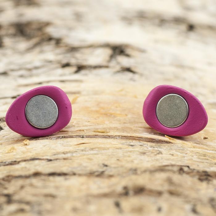 Magnetlås Hjärta 16x10,5 mm, Cerise (st)