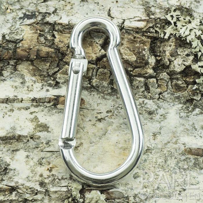 Karbinlås aluminium 50x24 mm, Silverfärg (st)