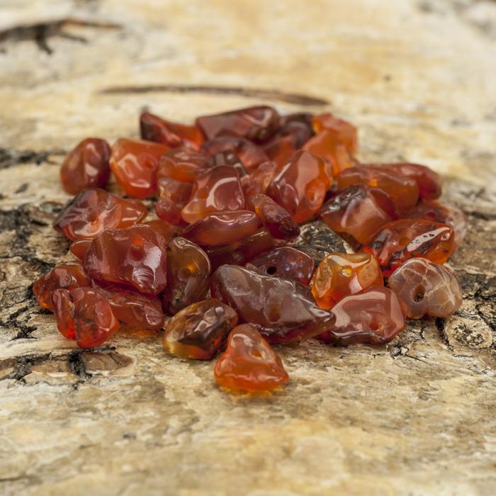 Karneol Chip 2-4 mm, Orangebrun (40st)
