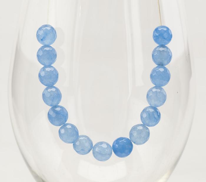 Pärla Malaysia jade facetterad 8 mm, Blå (5st)