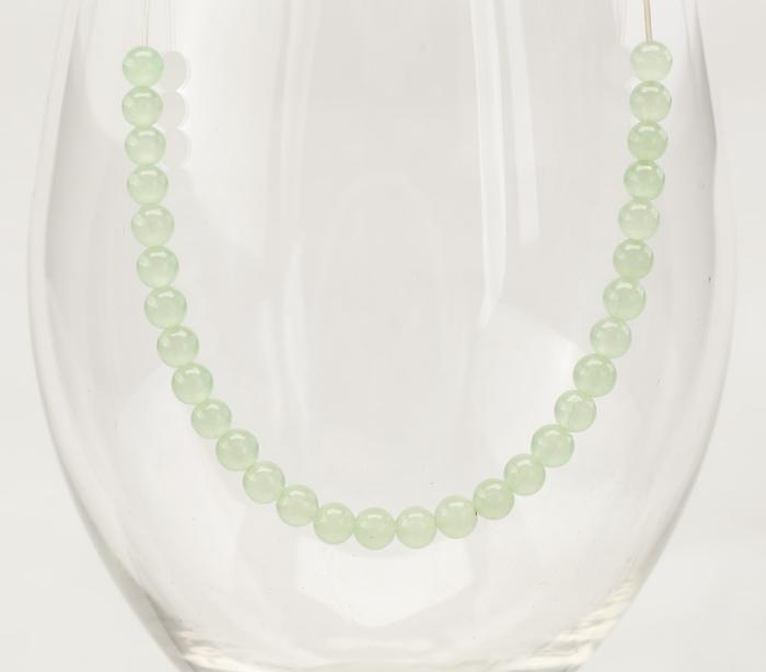 Pärla Malaysia jade 4 mm, Ljusgrön (10st)