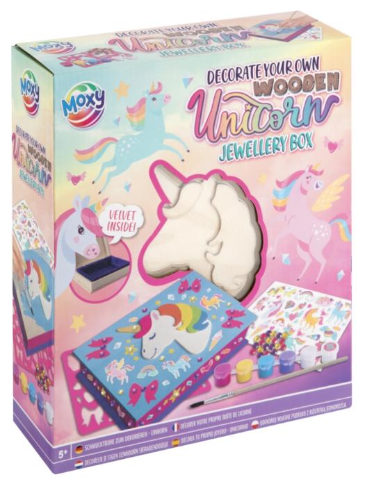 Pysselset Unicorn Smyckesskrin i trä