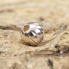 Randig kula 4 mm, Silverfärg (10st)