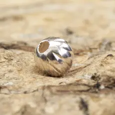 Randig kula 4 mm, Silverfärg (10st)