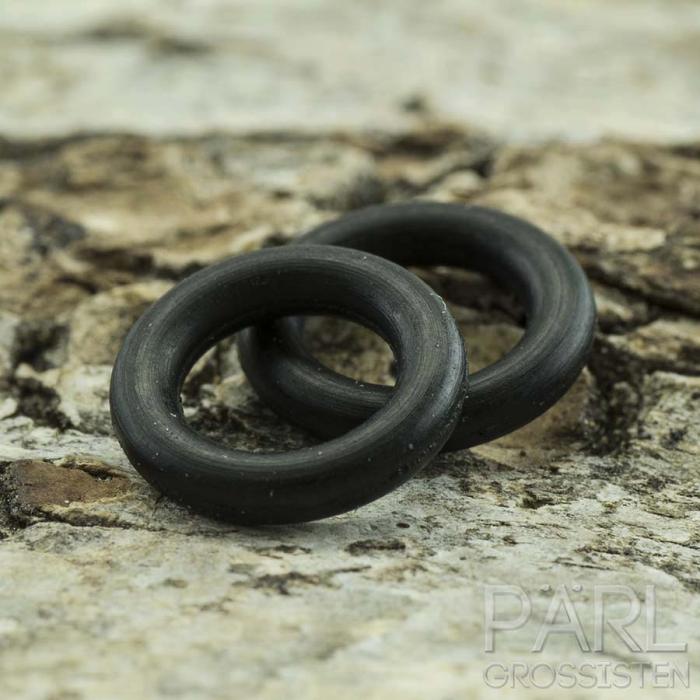 Gummiring 10x1,9 mm hål 6,2 mm, Svart (20st)