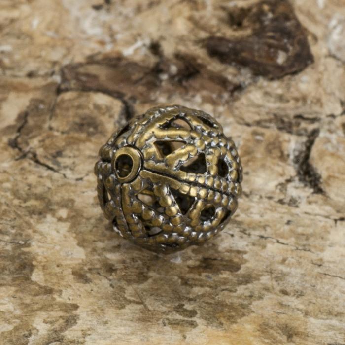 Filigrankula 8 mm, Antikbrons (5st)