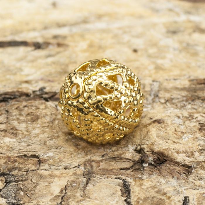 Filigrankula 8 mm, Antikguld (5st)